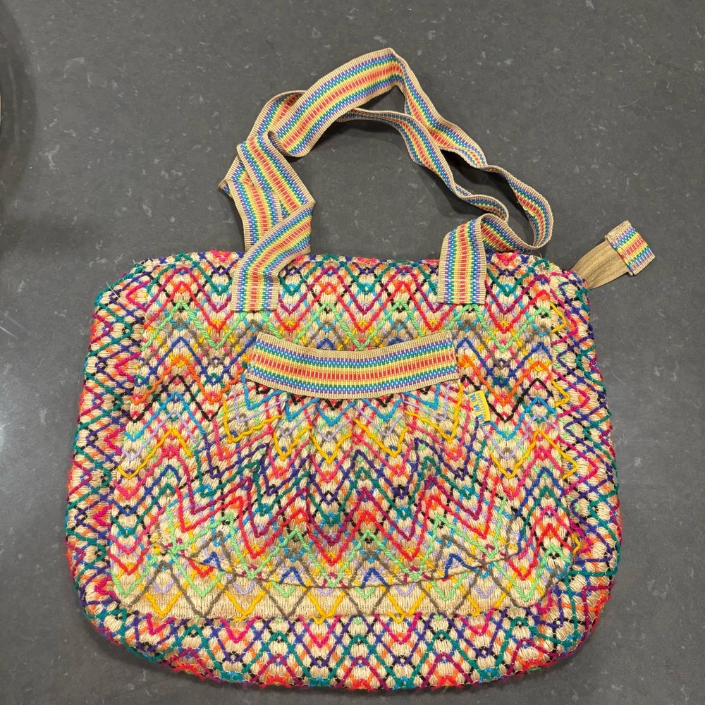 Colorful Woven Tote Bag – Multicolor